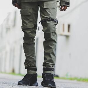 8&9 Clothing Co. Mens Sz 38 Strapped Up Utility Pants Rip Stop Green Streetwear